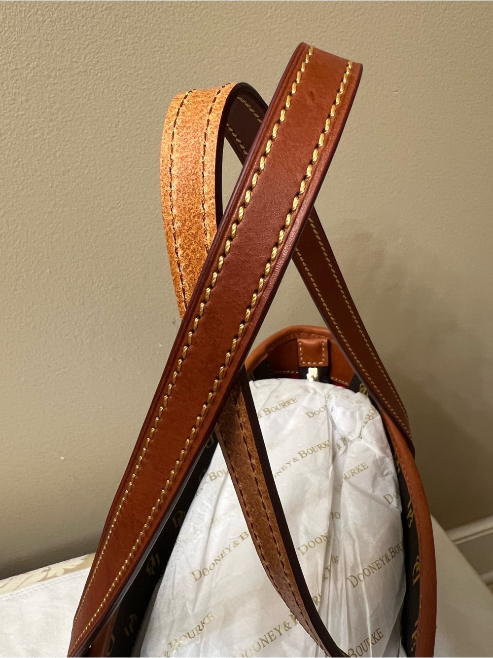 Dooney & Bourke leather Monogram Tote NWT w Dustbag - Picture 7 of 17